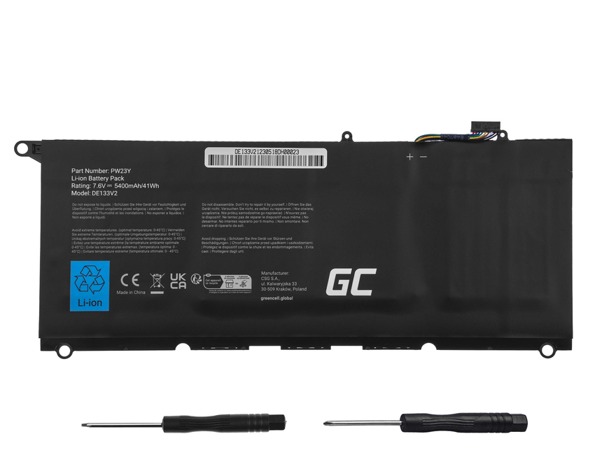Green Cell baterija PW23Y za Dell XPS 13 9360 (DE133V2)